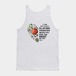Roleplaying RPG Valentines Day Anniversary D20 Couple Gift Tank Top